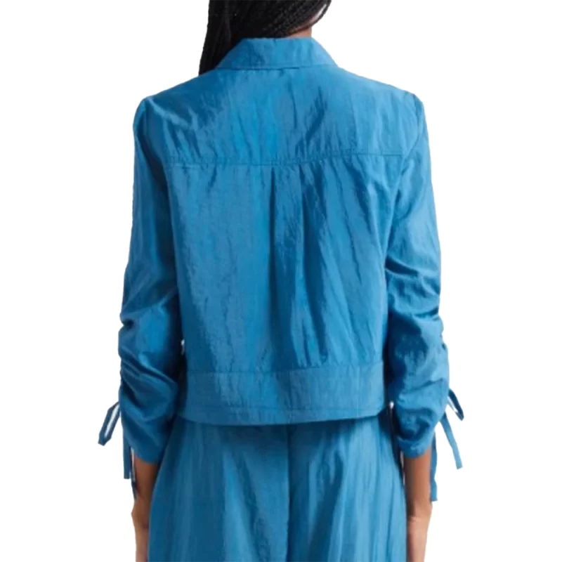 Joy Behar Sherri Shephered Blue Sleeve Jacket
