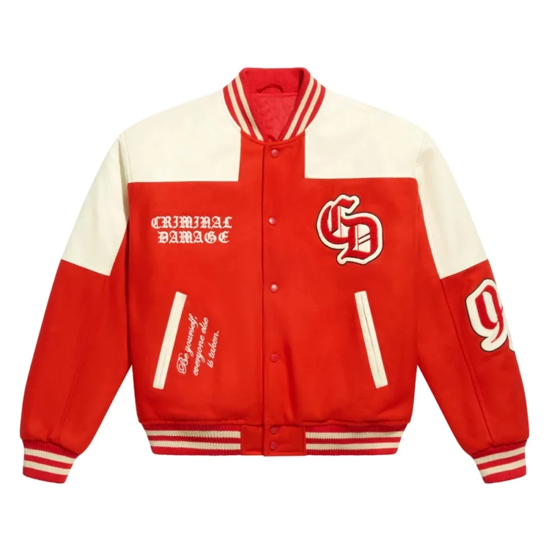 KSI Red And White Varsity Jacket