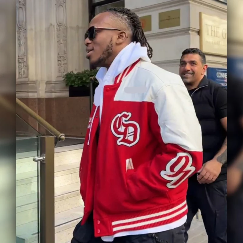 KSI Red & White Varsity Jacket