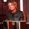 Keith Urban CMA Touring Awards 2025 Black Leather Jacket
