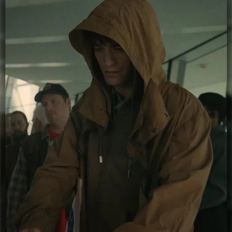 Mickey 17 2025 Robert Pattinson Mickey Barnes Brown Hooded Jacket