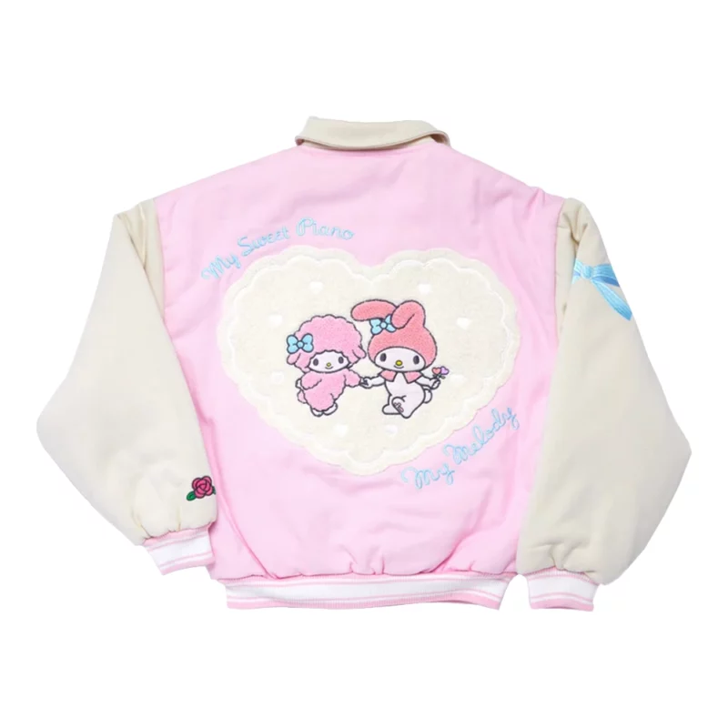 My Melody & My Sweet Piano Pink Varsity Jacket