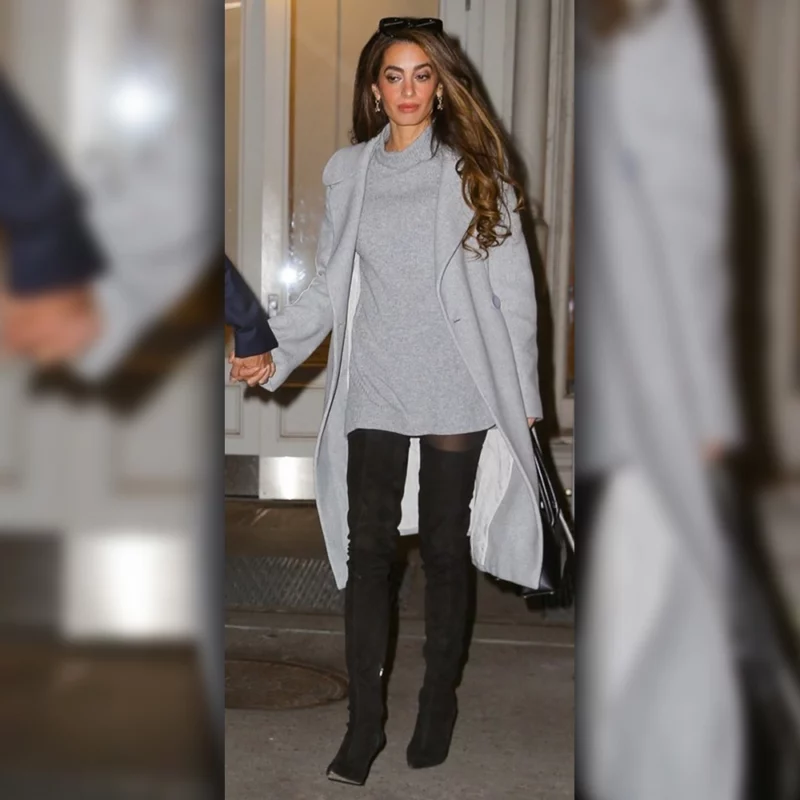NYC Amal Clooney Wool Long Coatt
