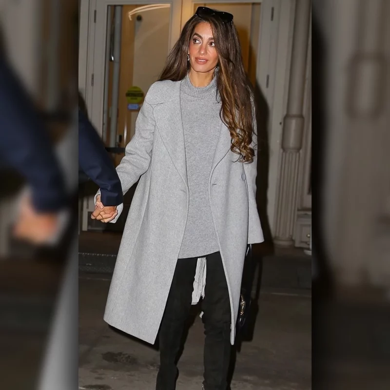 NYC Amal Clooney Wool Loong Coat