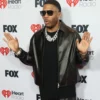 Nelly iheartradio Awards 2025 Black Leatther Jacket