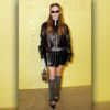 Paris Fashion Week 2025 Sydney Sweeney Black Leather Jacket