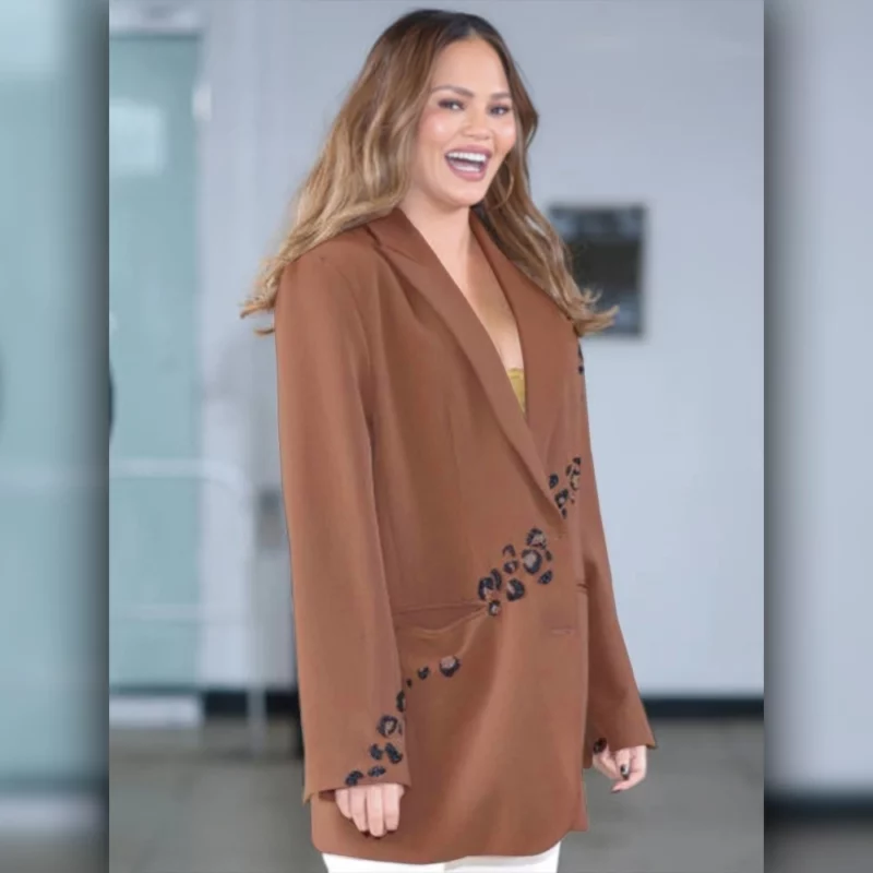 The Drew Barrymore Show Chrissy Teigen Brown Blazers