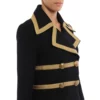 The Today Show 2025 Savannah Guthrie Gold Trim Black Coat