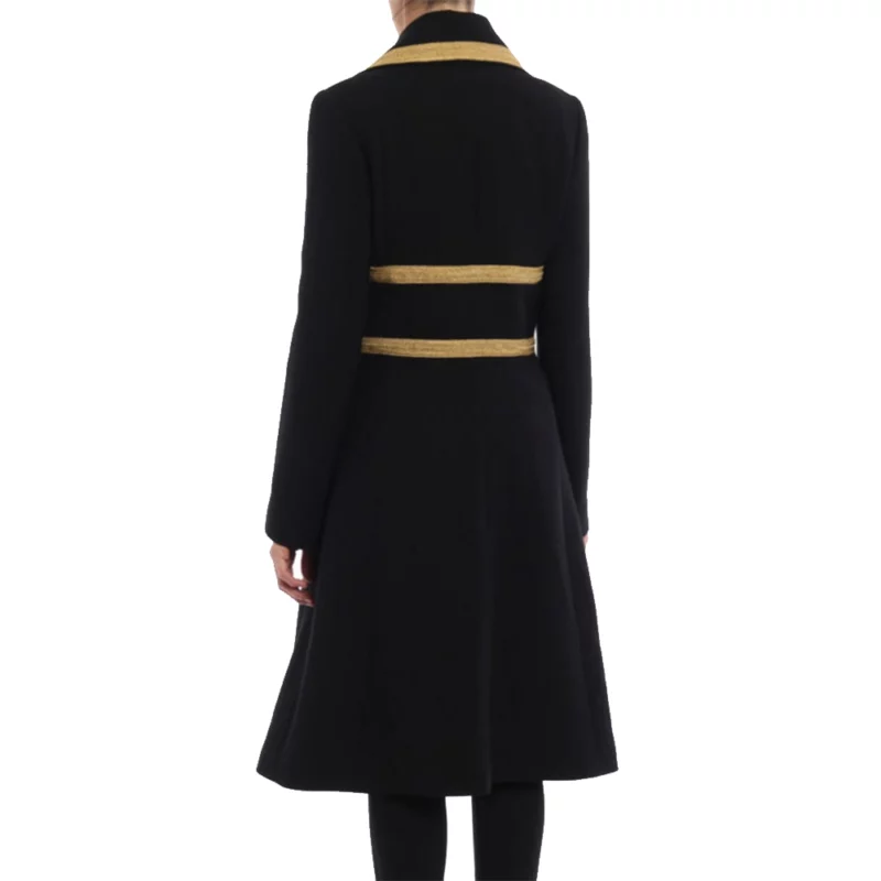 The Today Show Savannah Guthrie Gold Trim Black Coat