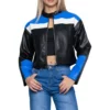 The Voice S27 Alanna Lynise Stripe Leather Jacket