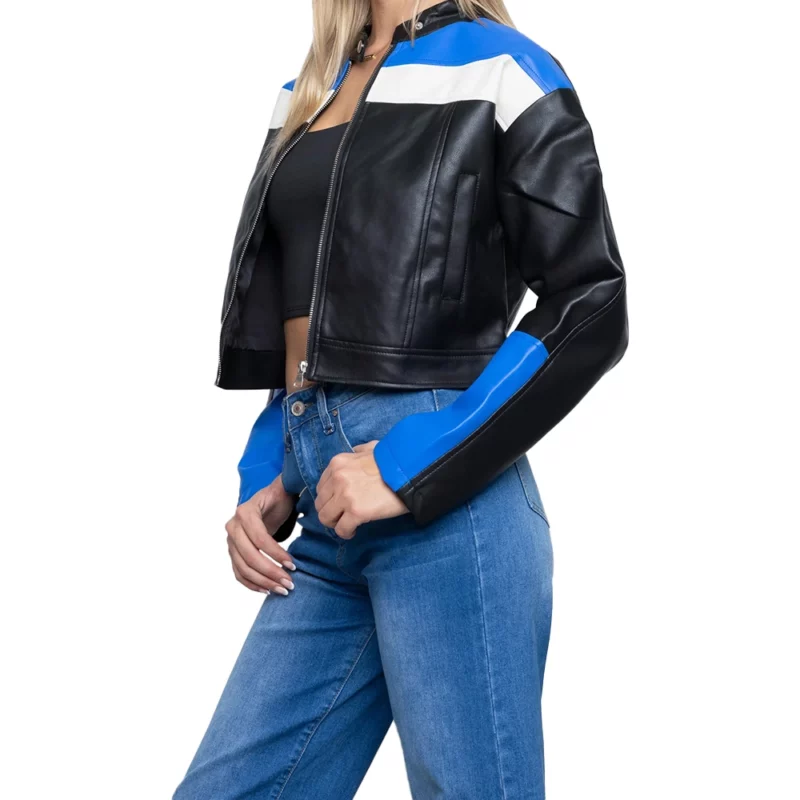 The Voice S27 AlannaLynise Stripe Leather Jacket