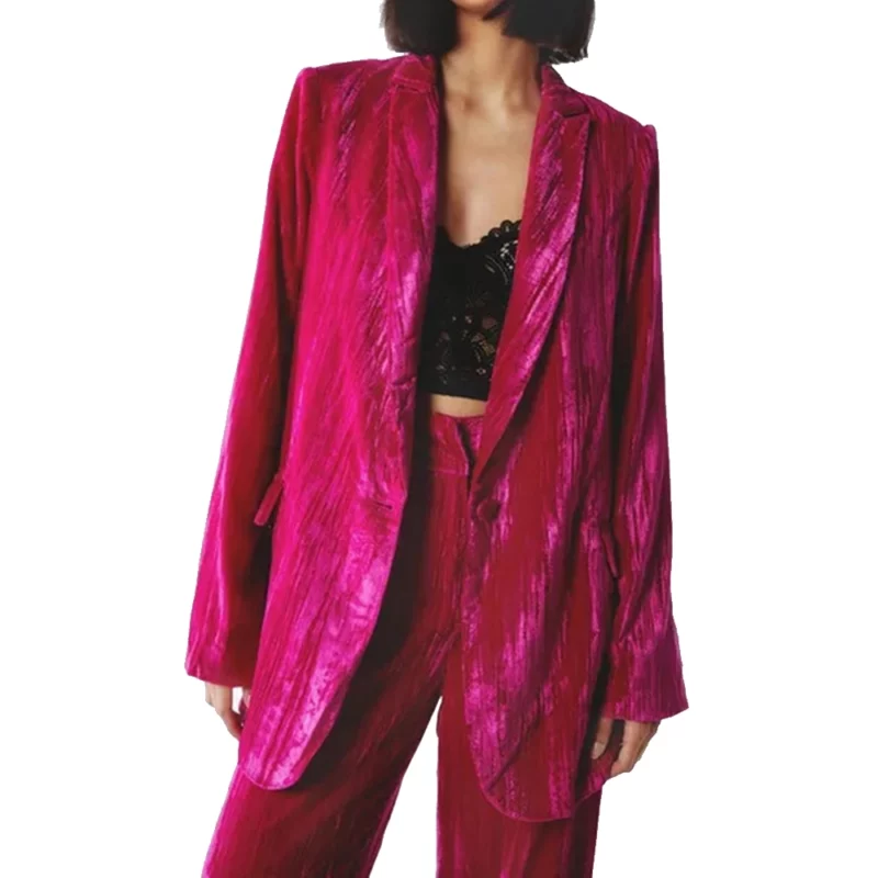 The Voice Season 27 Iris Herrera Pink Velvet Blazer