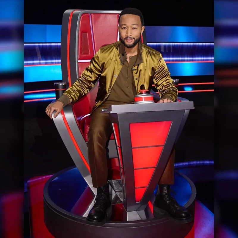 The Voice Season 27 John Legend Satin Bomber Jacket