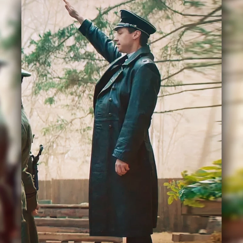 The World Will Tremble David Kross Lange Leather Coat