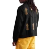 All American S07 Bre-Z Tamia Cooper Black Floral Jacket