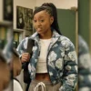 All American Season 07 Alexis Chikaeze Amina Rose Print Jacket