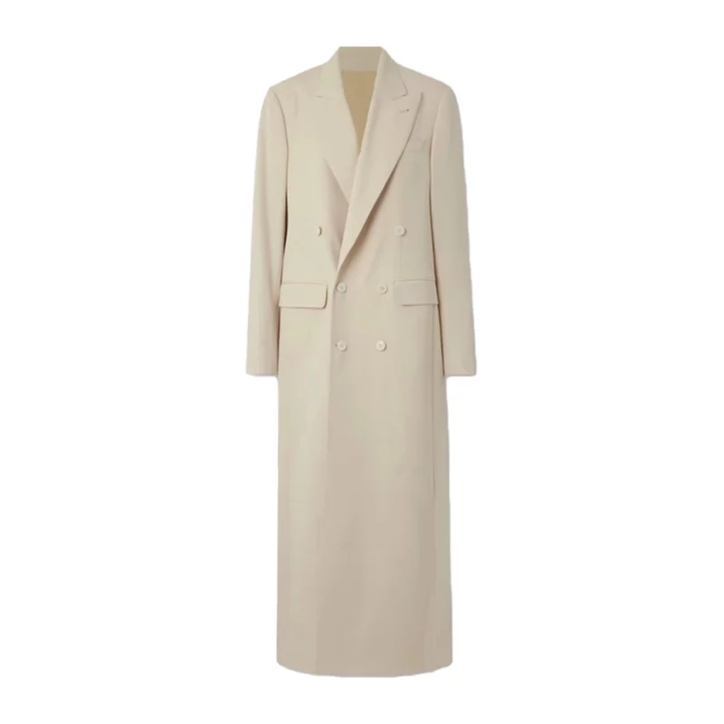 American Idol S08 Lionel Richie Double-Breasted Long White Coat