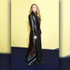 Another Simple Favour Blake Lively Leather Coat