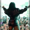 Coachella Amaarae Black Leather Jacket