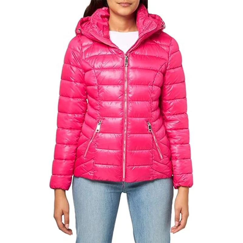Elsbeth S02 Carrie Preston Elsbeth Pink Quilted Puffer Jacket