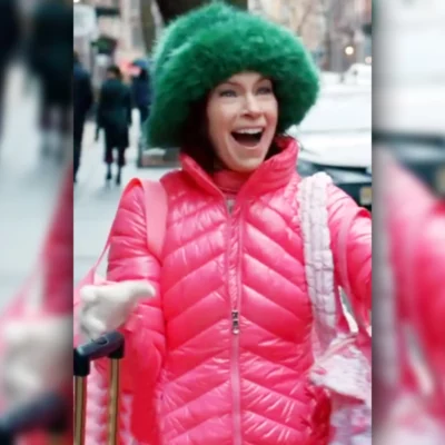 Elsbeth S02 Carrie Preston Pink Puffer Jacket