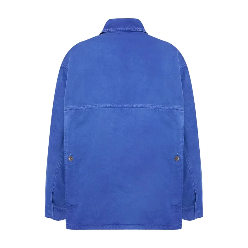 Harry Styles Out in London Blue Jacket