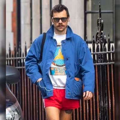 Harry Styles Out in London Cotton Jacket