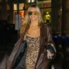 Heidi Klum NYC 2025 Leather Coat