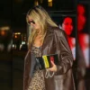 Heidi Klum NYC 2025 Leather Coat order now