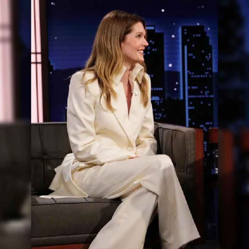Jimmy Kimmel Live Meghann Fahy White Blazer
