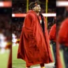 Kansas City Chiefs Patrick Mahomes Sideline Red Cape Coat