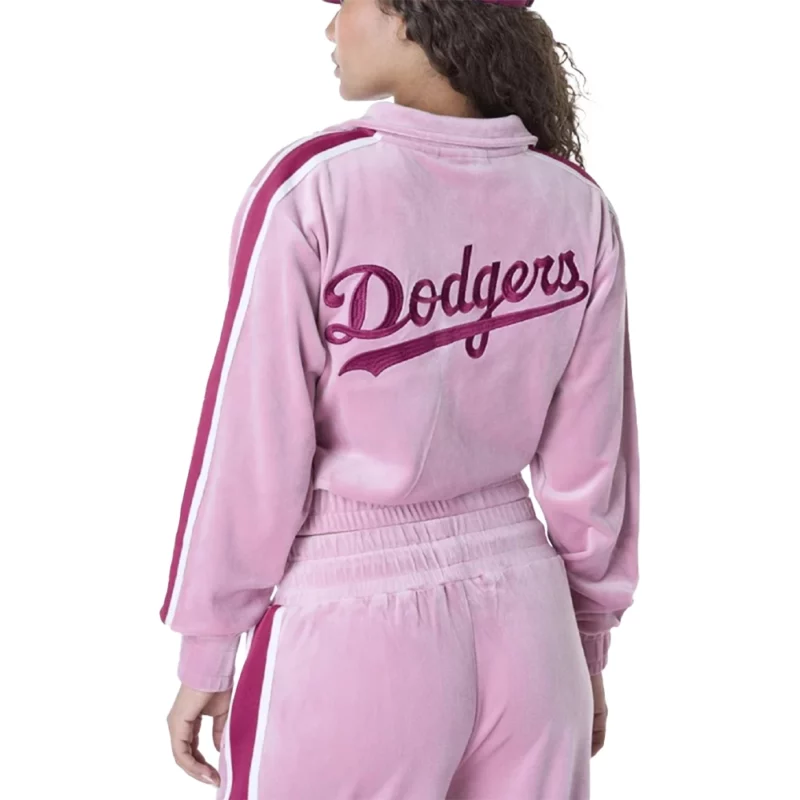 LA Dodgers Velour Pink Tracksuit For Women