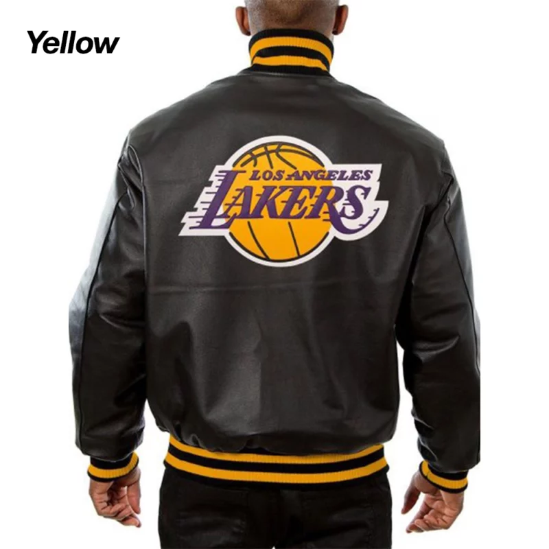 Los Angeles Lakers Black Varsity Leather Jacket