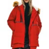 North of North 2025 Red Hood Puffer Coat