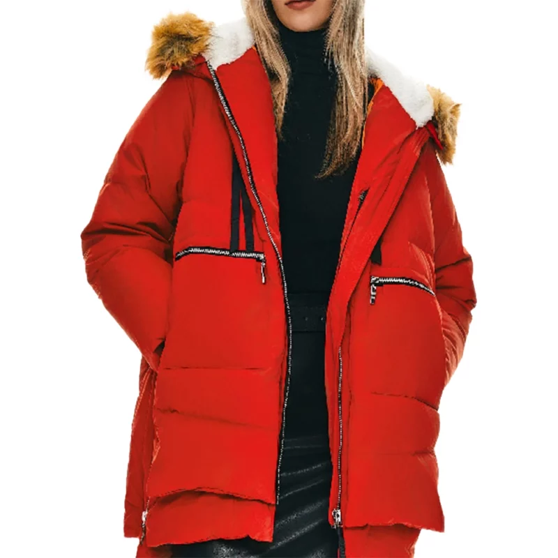 North of North 2025 Red Hood Puffer Coat