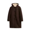 North of North Anna Lambe Siaja Brown Shearling Coat