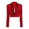 Ransom Canyon Meta Golding Paula Jo Red Cropped Blazer