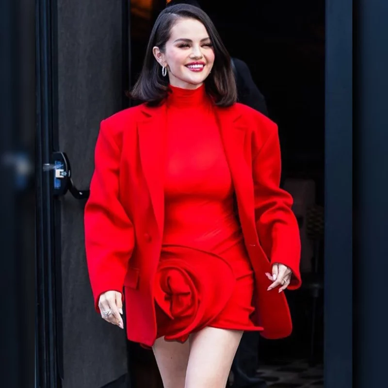 Rare Beauty Event 2025 Selena Gomez Red Blazer