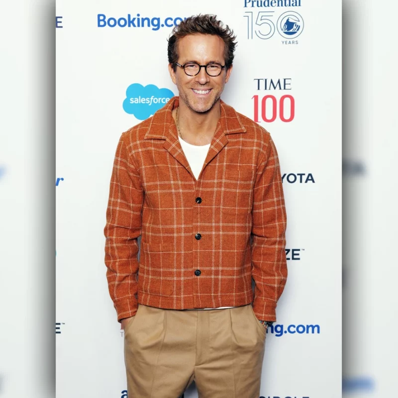 Ryan Reynolds TIME100 Summit Jacket Ryan Reynolds Plaid Jacket