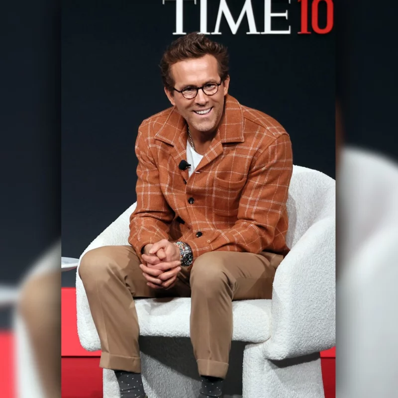 Ryan Reynolds TIME100 Summit Ryan Reynolds Plaid Jacket