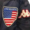 Salt Lake City Black Bomber Satin Jacket