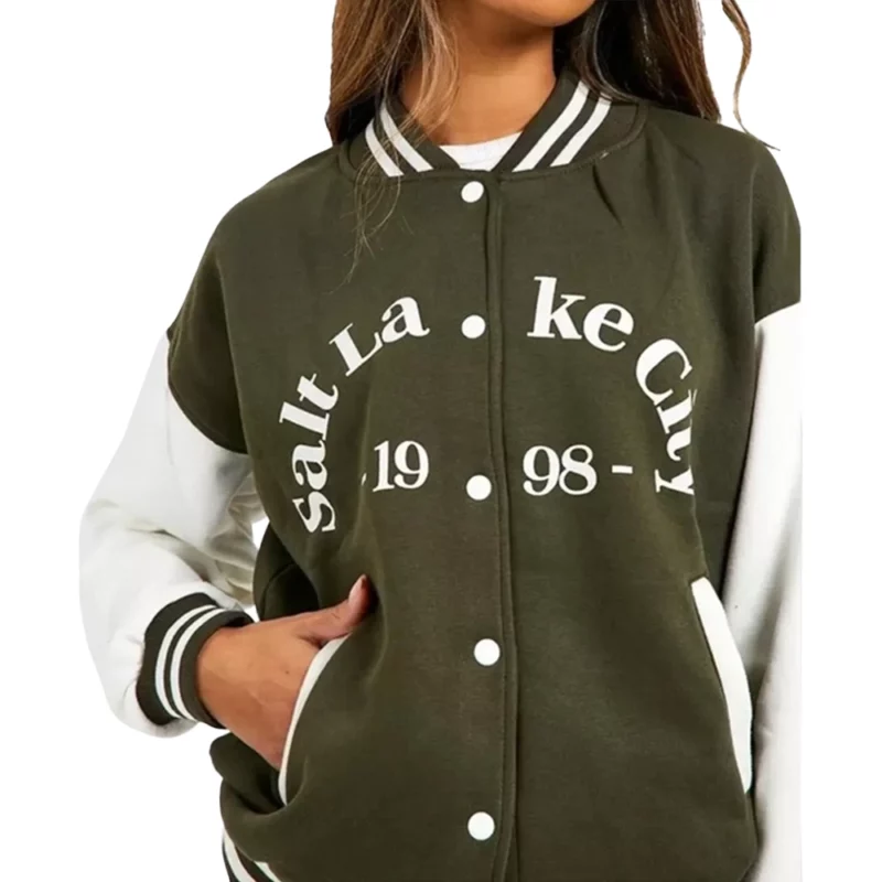 Salt Lake Colour Block Varsity Bomber Jacket (2)