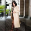 Selena Gomez NYC Leather Trench Coat