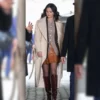 SelenaGomez NYC 2025 Leather Trench Coat