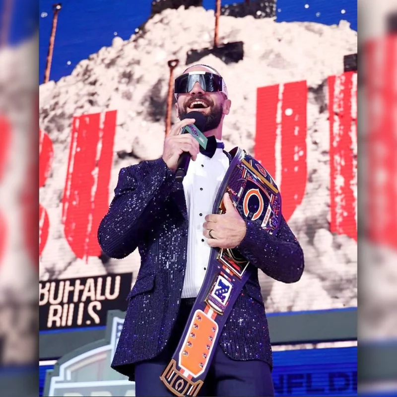 Seth Rollins 2025 Navy Blue Sequin Blazer