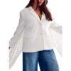 Small Achievable Goals 2025 White Fringe Blazer
