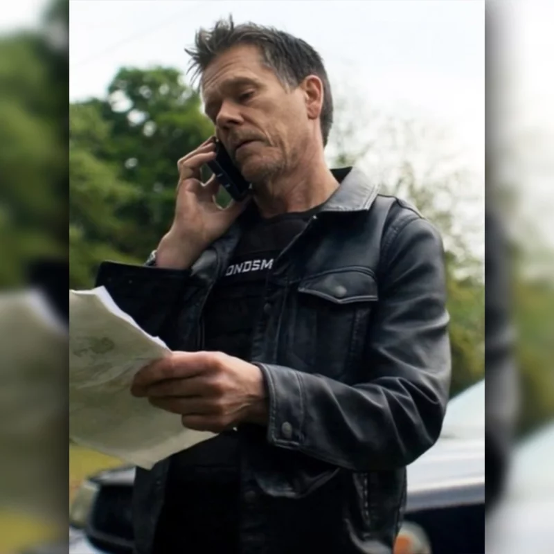 The Bondsman KevinBacon Hub Halloran Black Leather Jacket