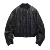 The Equalizer Season Black Leather Bomber Jacket