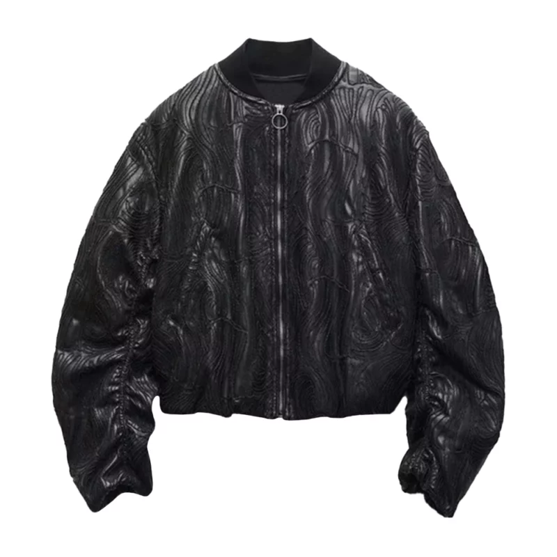 The Equalizer Season Black Leather Bomber Jacket