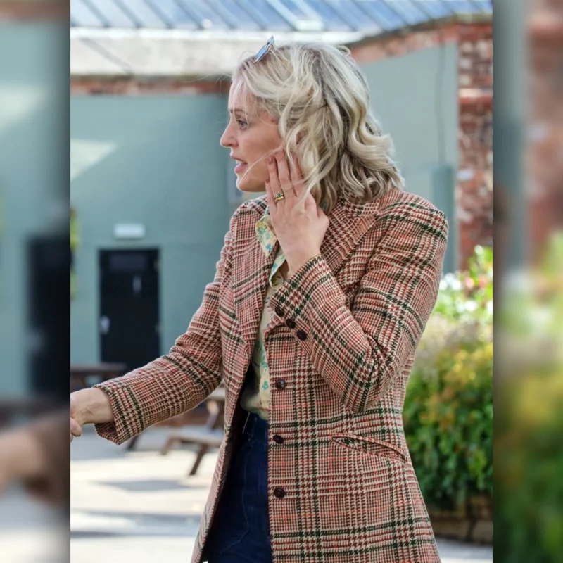 The Stolen Girl Denise Gough Checkered Blazer